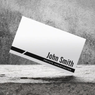 Black Stripe Investigator Business Card