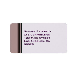 black stripe on purple business label