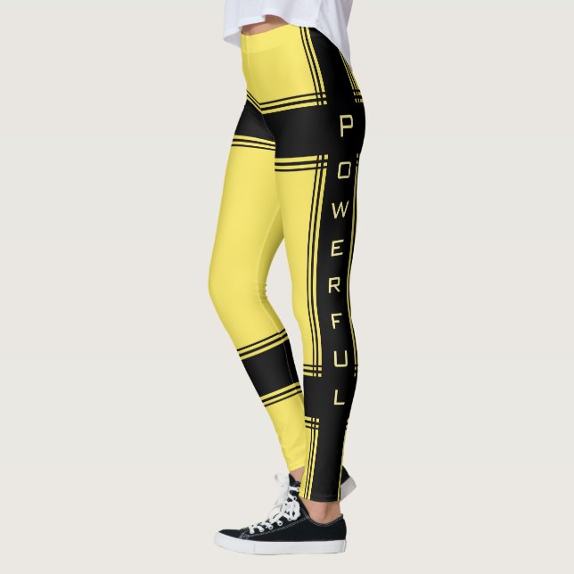 Black Stripe Yellow Leggings (Left)