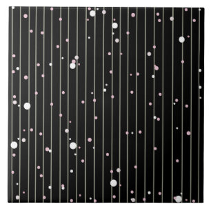 Black Striped Ceramic Tile