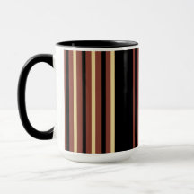 Black Striped Coffee Mug Cup