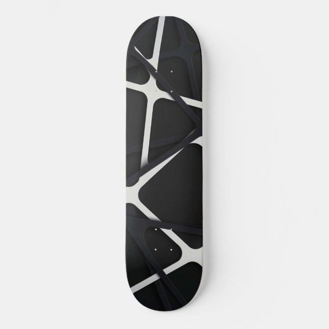 Black Stripes 3D Skateboard (Front)