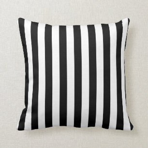 Black Stripes   Any Colour Background Cushion