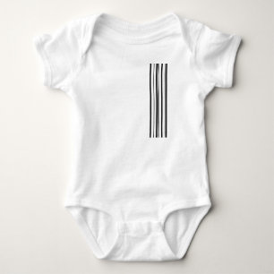 Black stripes baby bodysuit