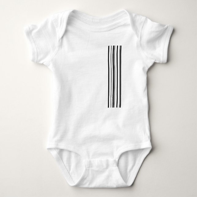 Black stripes baby bodysuit (Front)