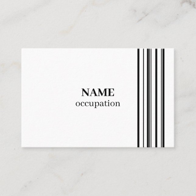 Black stripes business card (Front)