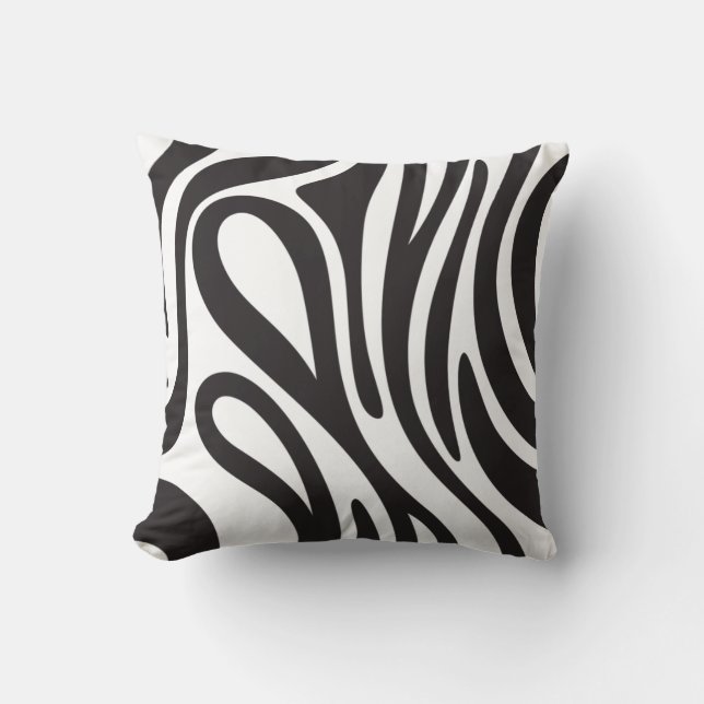Black Stripes Cushion (Front)