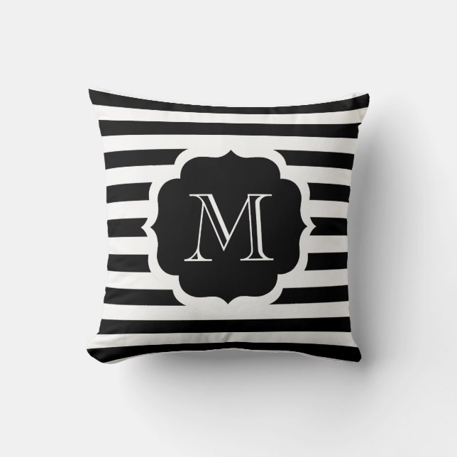 Black Stripes Cushion (Front)