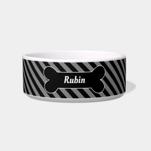Black Stripes - DIY Name Bowl