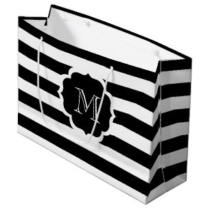 Black Stripes Large Gift Bag