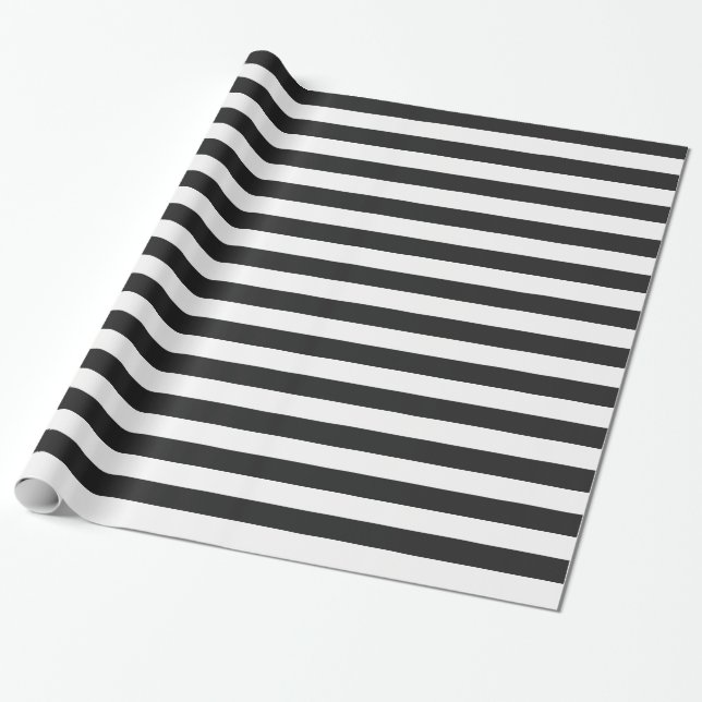 Black Stripes on custom Colour Wrapping Paper (Unrolled)