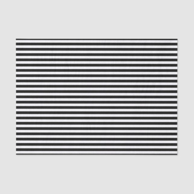 Black Stripes pattern - Customisable background Tissue Paper (Front)