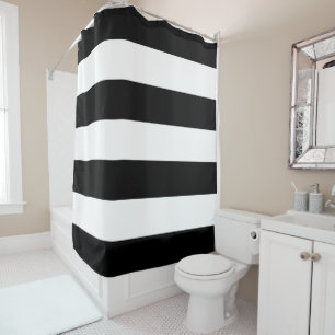 Black Stripes Shower Curtain