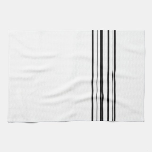 Black stripes tea towel (Horizontal)