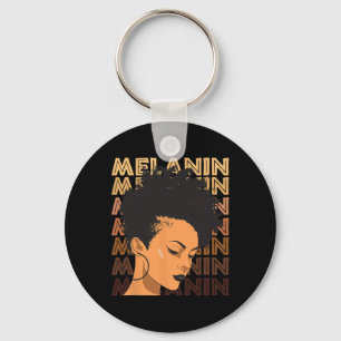 Black Strong Girl Afro Love Melanin African Americ Key Ring