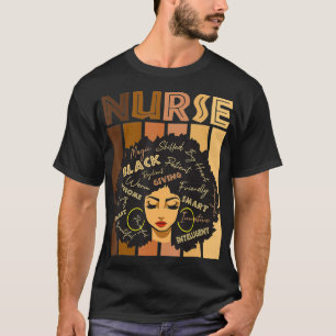 Black Strong Nurse Afro Love Melanin African T-Shirt