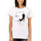 Black Stylised Cat T-Shirt