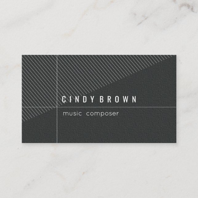 Black stylish business card (Front)