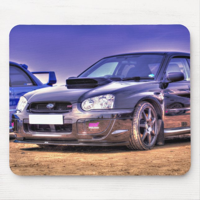Black Subaru Impreza WRX STi Mouse Pad (Front)