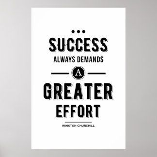 Black Success always Demands A Greater Effort Poster
