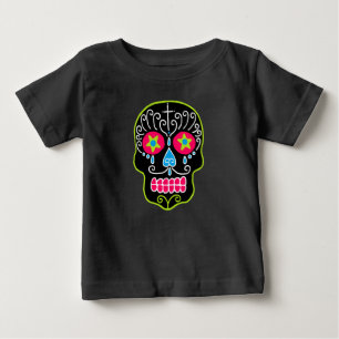 Black Sugar Skull Baby T-Shirt
