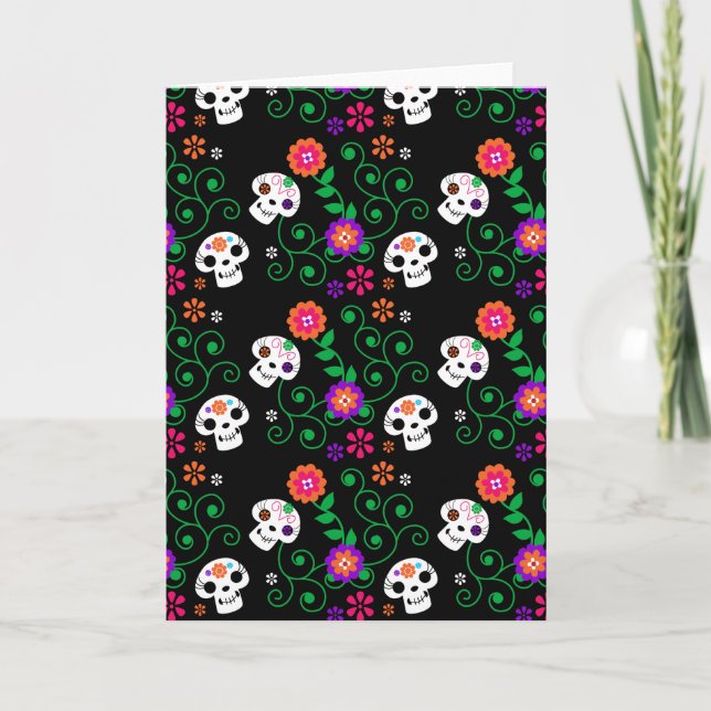 black sugar skull card (Front)