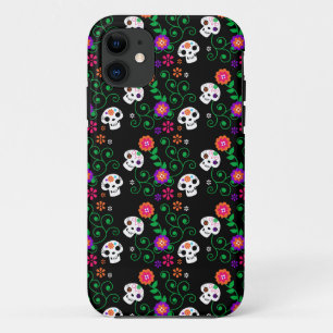 black sugar skull iPhone 11 case