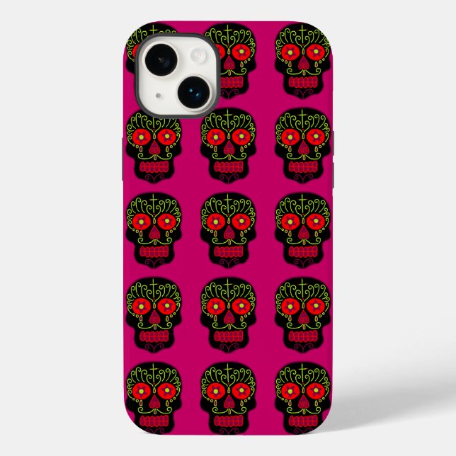 Black Sugar Skull Case-Mate iPhone Case (Back)