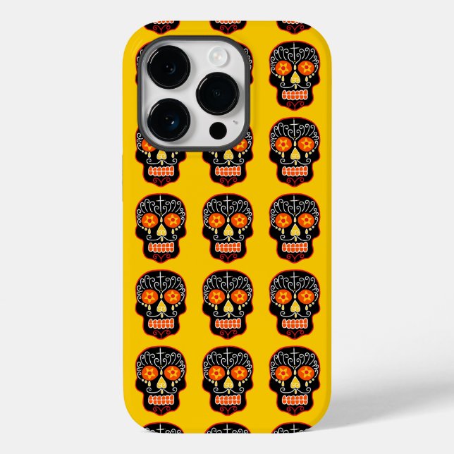 Black Sugar Skull Case-Mate iPhone Case (Back)