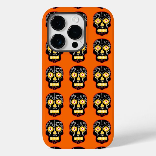 Black Sugar Skull Case-Mate iPhone Case (Back)