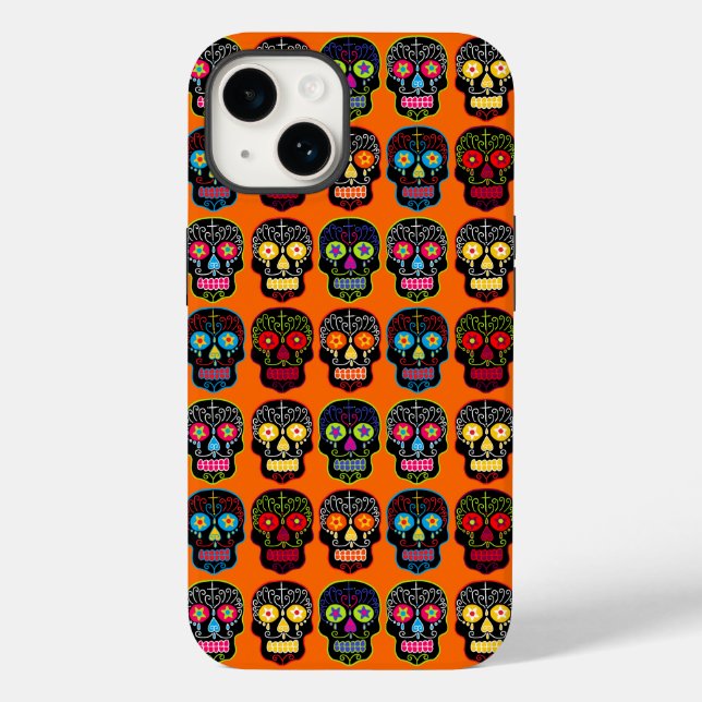 Black Sugar Skull Case-Mate iPhone Case (Back)