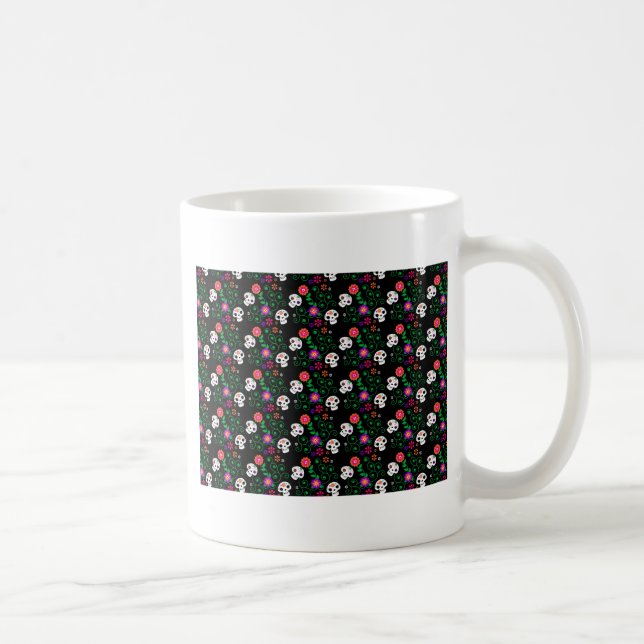 black sugar skull coffee mug (Right)
