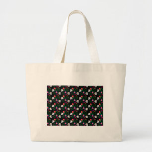 black sugar skull large tote bag