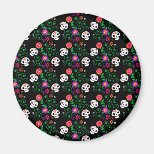 black sugar skull magnet