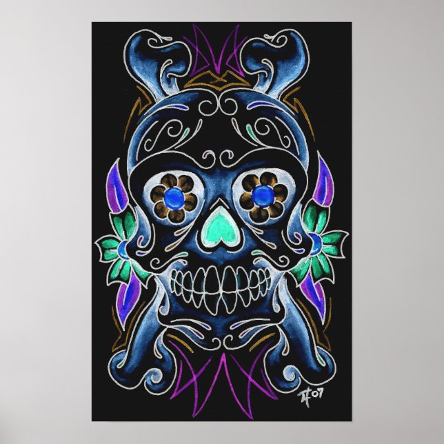 Black Sugar Skull Print (Front)