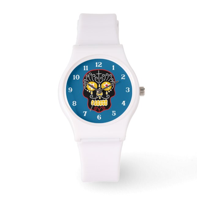Black Sugar Skull Watch (Front)