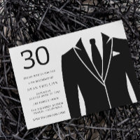 Black Suit & Tie 30th Birthday Party