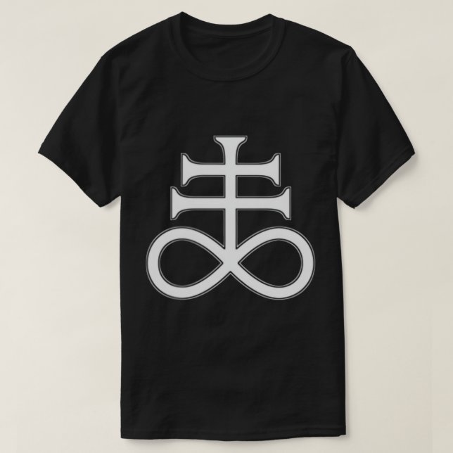 BLACK SULPHUR SYMBOL ALCHEMY LEVIATHAN CROSS SATAN T-Shirt (Design Front)