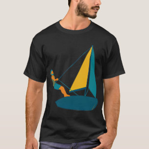 Black Summer Blue Sail Boat Collection T-Shirt