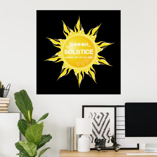 Black summer solstice the longest day of the year poster (Home Office)