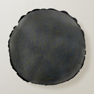 Black Sun  Round Cushion