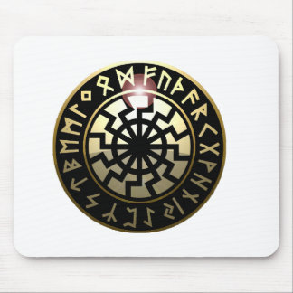 Black Sun wheel Mouse Pad