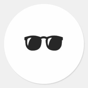 Black Sunglasses Classic Round Sticker