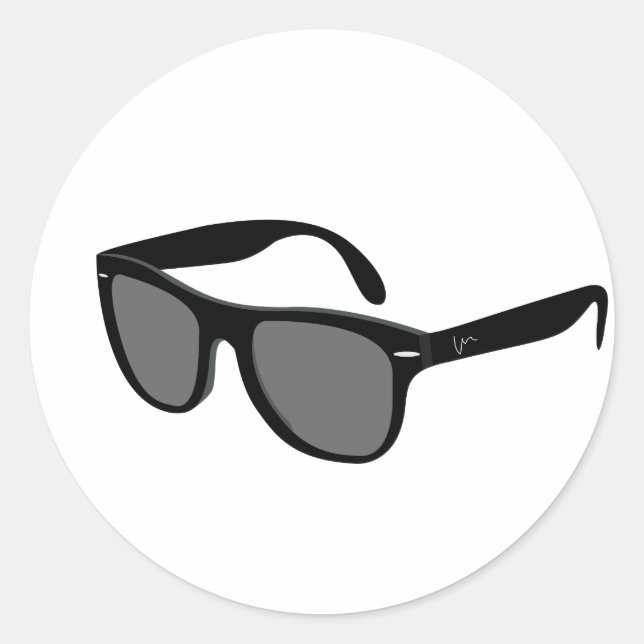 Black Sunglasses Stickers (Front)