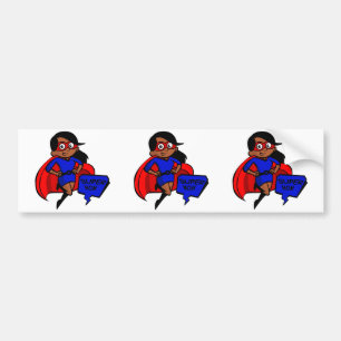 black super mum bumper sticker