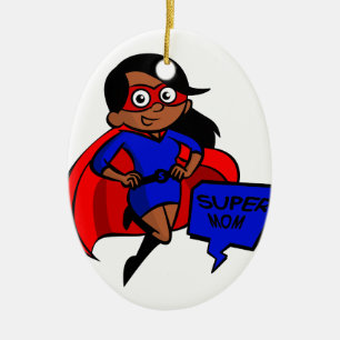 black super mum ceramic tree decoration