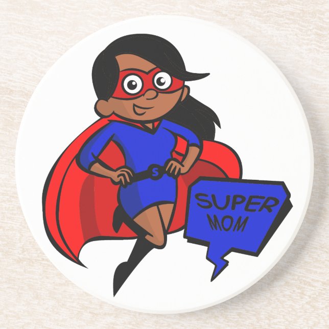 black super mum coaster (Front)