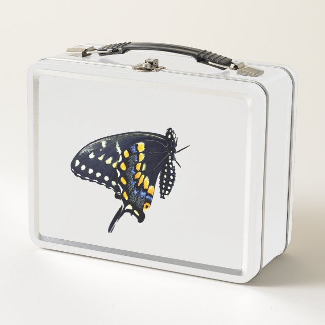 Black Swallowtail Butterfly  Metal Lunch Box (Front)
