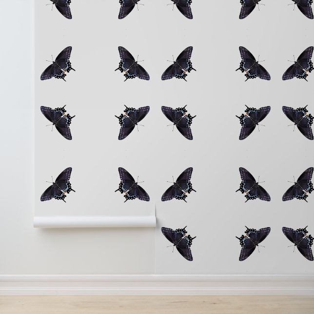 Black Swallowtail Butterfly Peel & Stick Wallpaper (Application)