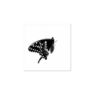 Black Swallowtail Butterfly Rubber Stamp
